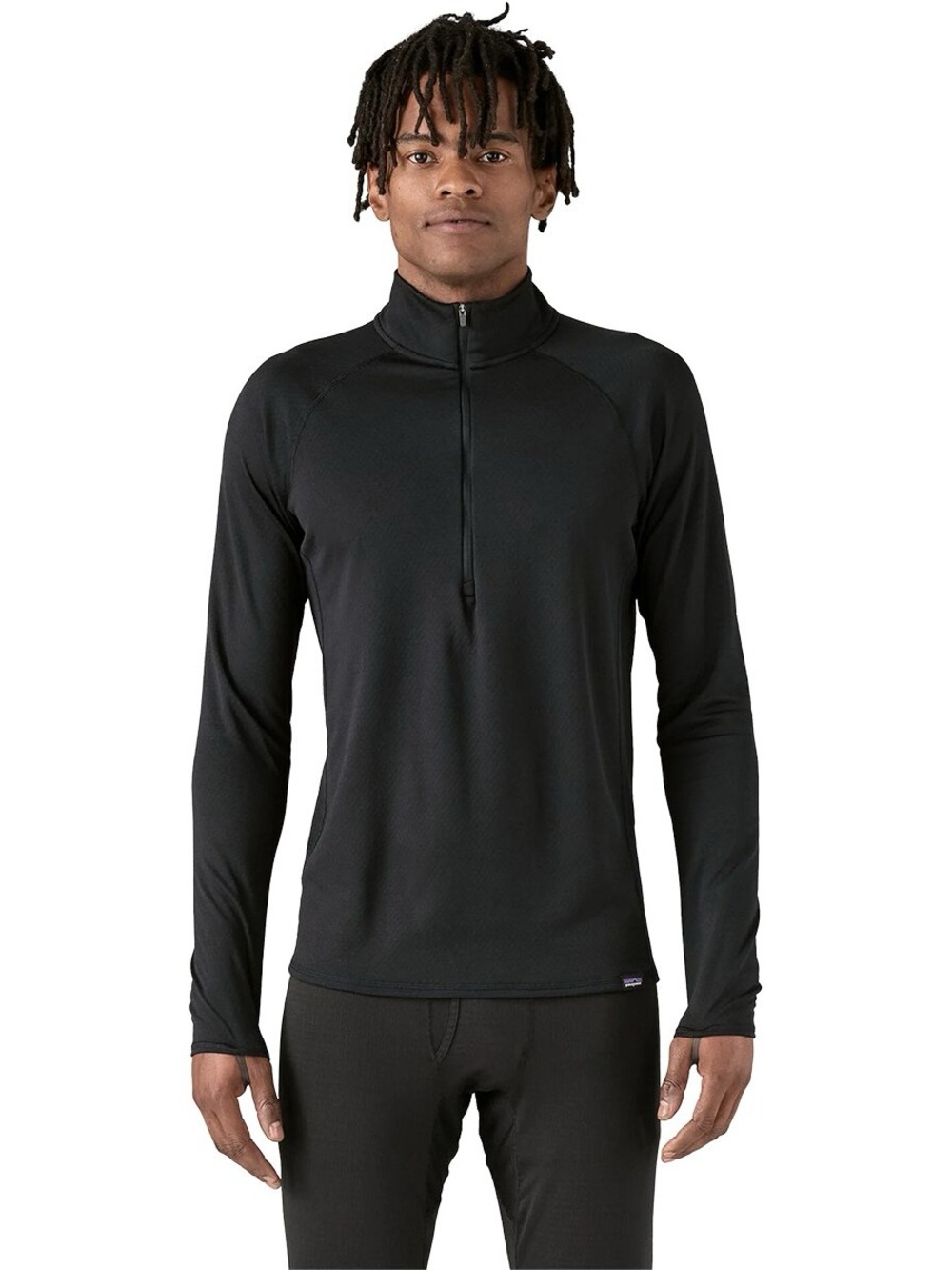 Patagonia Men's Black Long-Sleeve Half-Zip Rash Guard